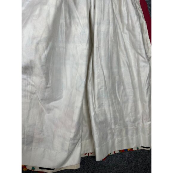 Vintage Handmade Scandinavian Folk Art Curtains 2 Pleated Panels 26"x33" Retro - Picture 6 of 10